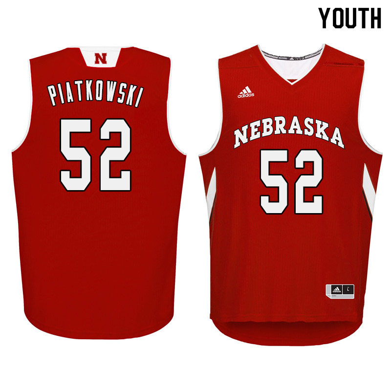 Youth Nebraska Cornhuskers #52 Eric Piatkowski College Basketball Jersyes Sale-Red
